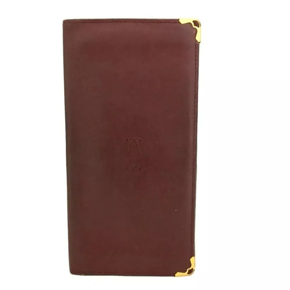 Vintage Cartier Leather Bifold Checkbook EUC
